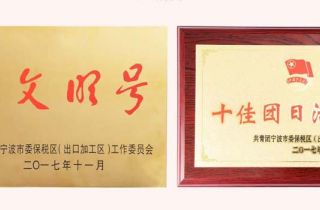 寧波萌恒工貿(mào)有限公司榮獲“青年文明號”、“十佳團日”稱號